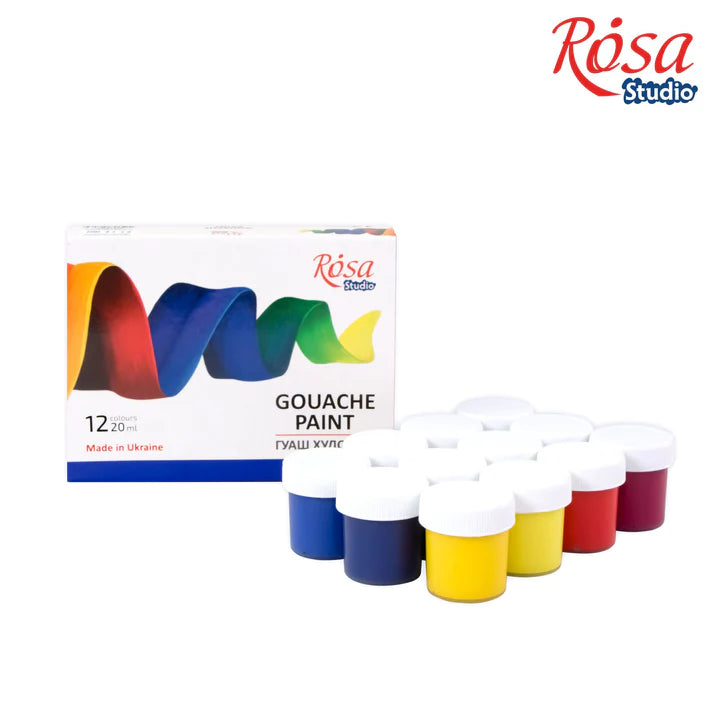 Rosa Studio Gouache Paint Set Classic (Set of 12 Colours) - Blesket Canada