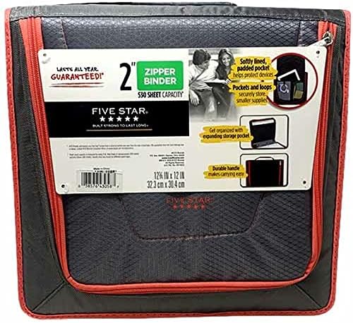 Five Star Zipper Binder 2" with 530 Sheets Capacity- Blesket Canada