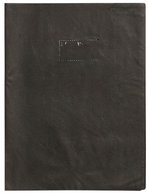 Clairefontaine Calligraphe Leather Effect Exercise Book Cover A4 - Black - Blesket Canada
