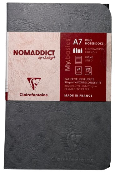 Clairefontaine Age Bag Duo Notebooks – Lined – Assorted Colours – A7 (Set of 2) - Blesket Canada