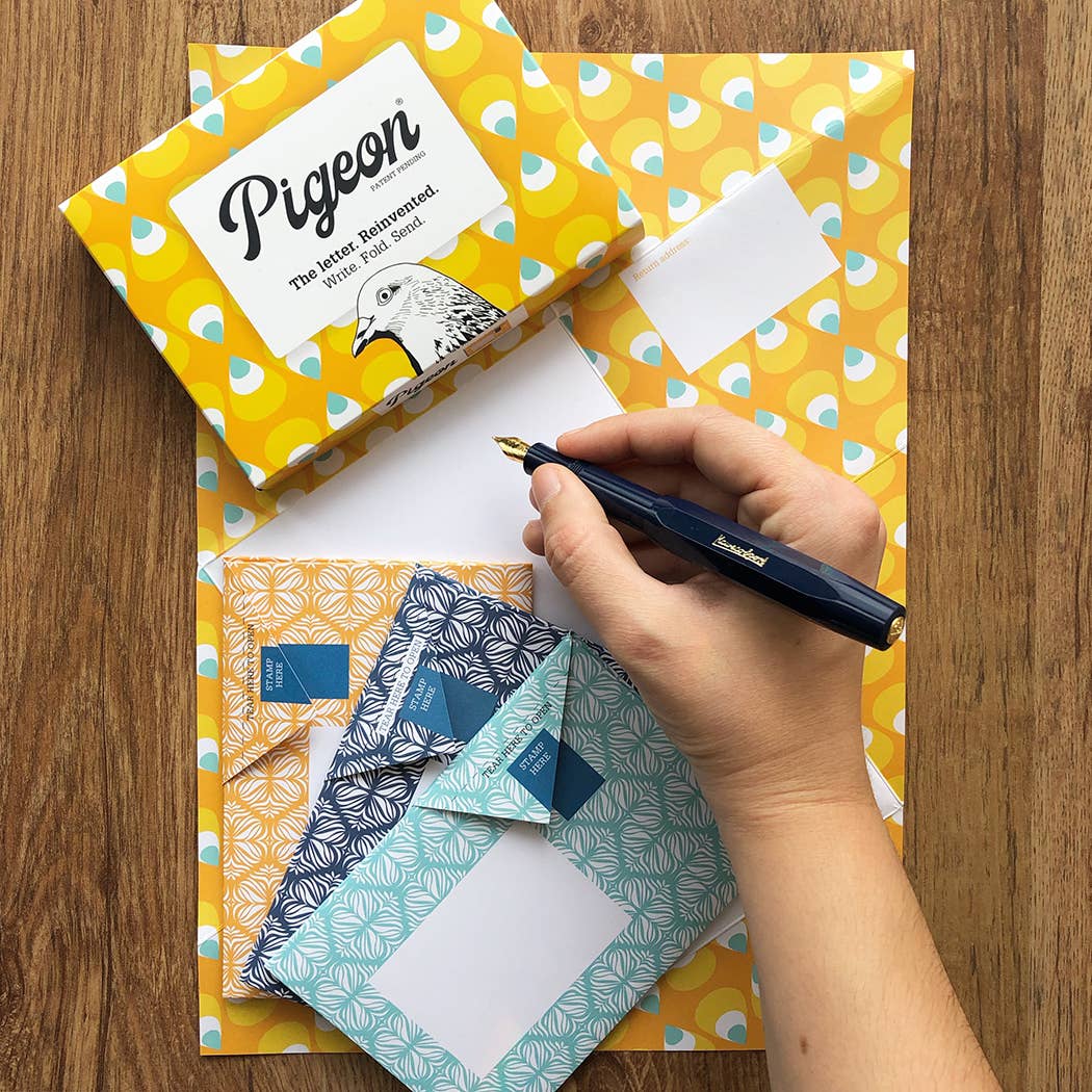 Pencil Pigeon, Folding Stationery Letter Set – Pack of 6 - Blesket Canada