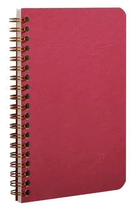 Clairefontaine Age-Bag Wirebound Notebook A6+ Lined - Red - 120 pages - Blesket Canada