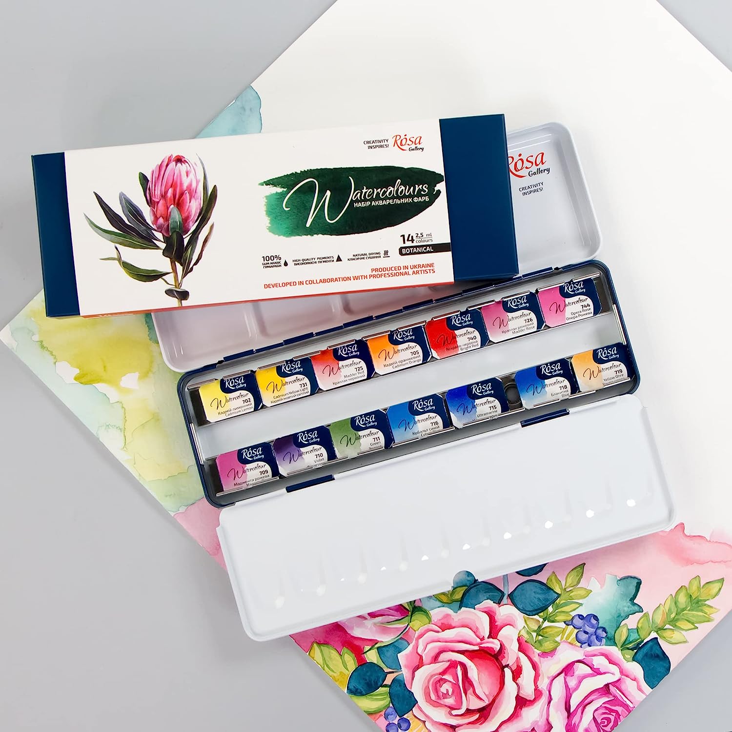 Rosa Gallery Professional Botanical Watercolours Sets - Blesket Canada