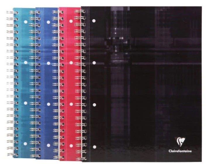 Clairefontaine Bind’O Wirebound Notepad Graph + Margin A4+ 160 Pages – Assorted Covers - Blesket Canada