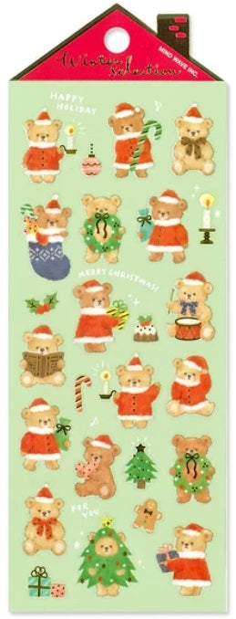 Mind Wave Stickers Winter Selection Christmas Fluffy Bear Santa - Blesket Canada