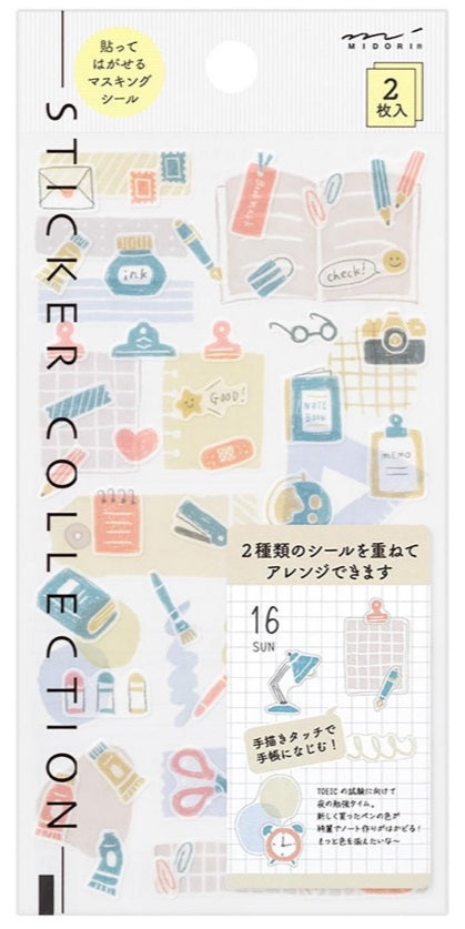 Midori Stickers – Two Sheets Stationery - Blesket Canada