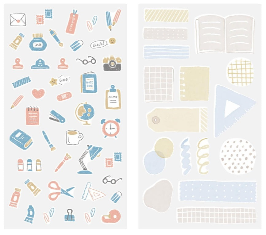 Midori Stickers – Two Sheets Stationery - Blesket Canada