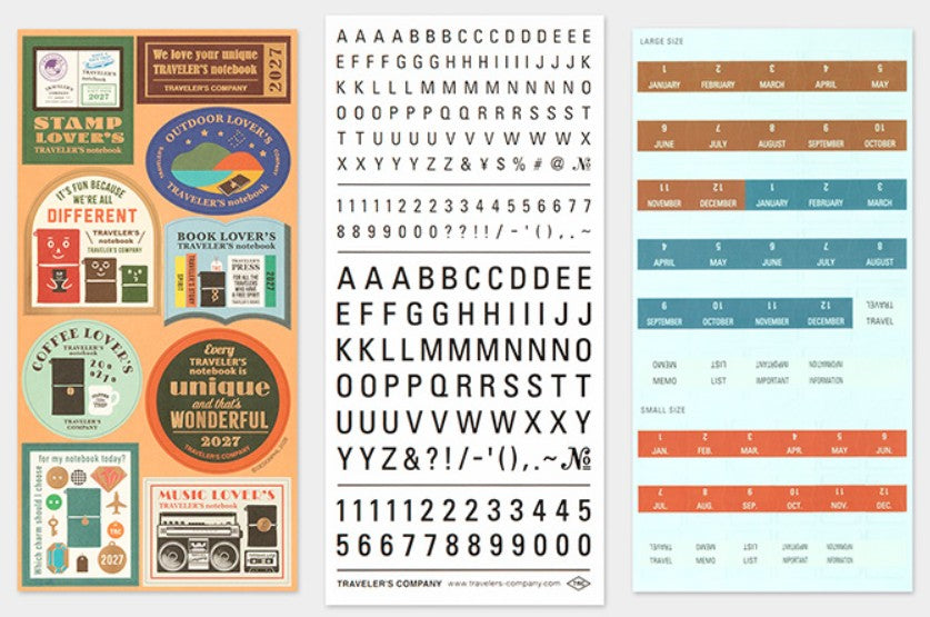 TRAVELER'S Notebook Customized Sticker Set for 2027 Diary - Blesket Canada
