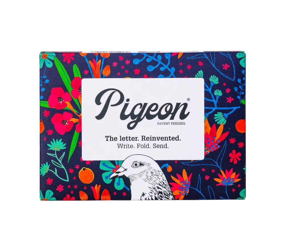 Midnight Garden Pigeon, Floral Folding Letter Set, Pack of 6 - Blesket Canada