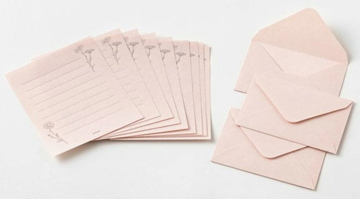 Midori Mini Letter Set 938 Daisy – Pale Pink - Blesket Canada