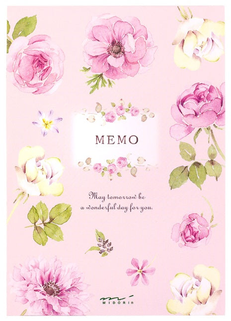 Midori Memo Pad Flower - Blesket Canada