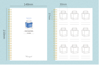 Wearingeul Ink Color Swatch A5 Notebook - Blesket Canada