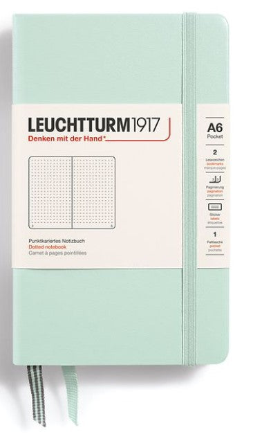 LEUCHTTURM1917 Pocket Notebook (A6) Hardcover Dotted - Mint Green - Blesket Canada