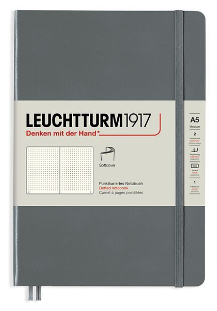 Notebook Medium (A5) Softcover dotted - Anthracite - Blesket Canada