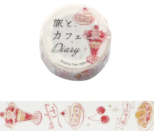 BGM World Cafe Travel Washi Tape - Rose - Blesket Canada