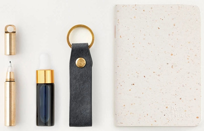 Tom's Studio Field Mouse Gift Set - Brass and Midnight Fob - Blesket Canada