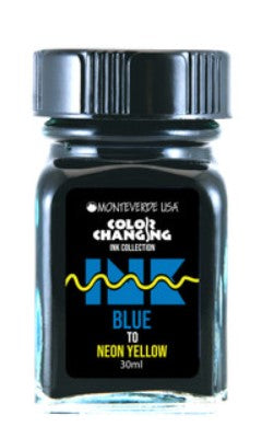 Monteverde Color Changing Ink 30ml  - Blue to Neon Yellow - Blesket Canada