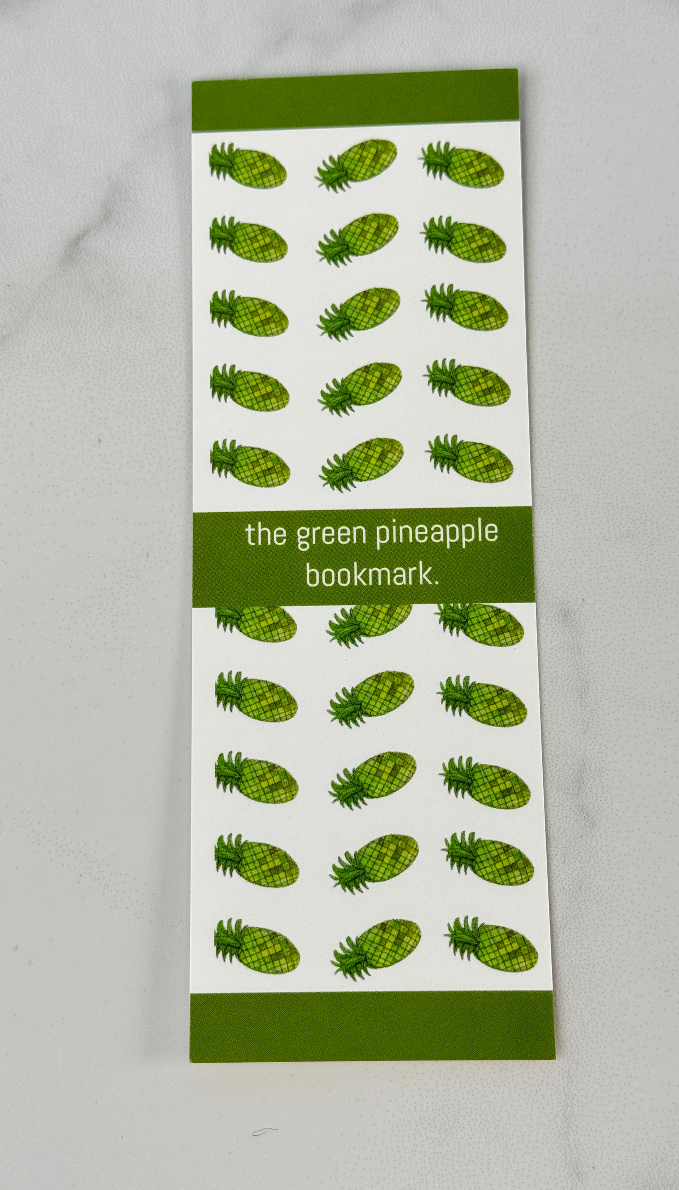 Blue Pelican Art Fine Stationary - The green pineapple bookmark - Book Mark - Blesket Canada