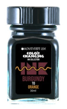 Monteverde Color Changing Ink 30ml  - Burgundy to Orange - Blesket Canada