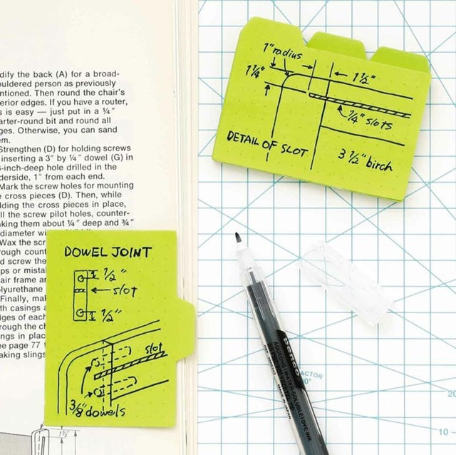 Hightide Sticky Tab Memo Pad - Light Green - Blesket Canada