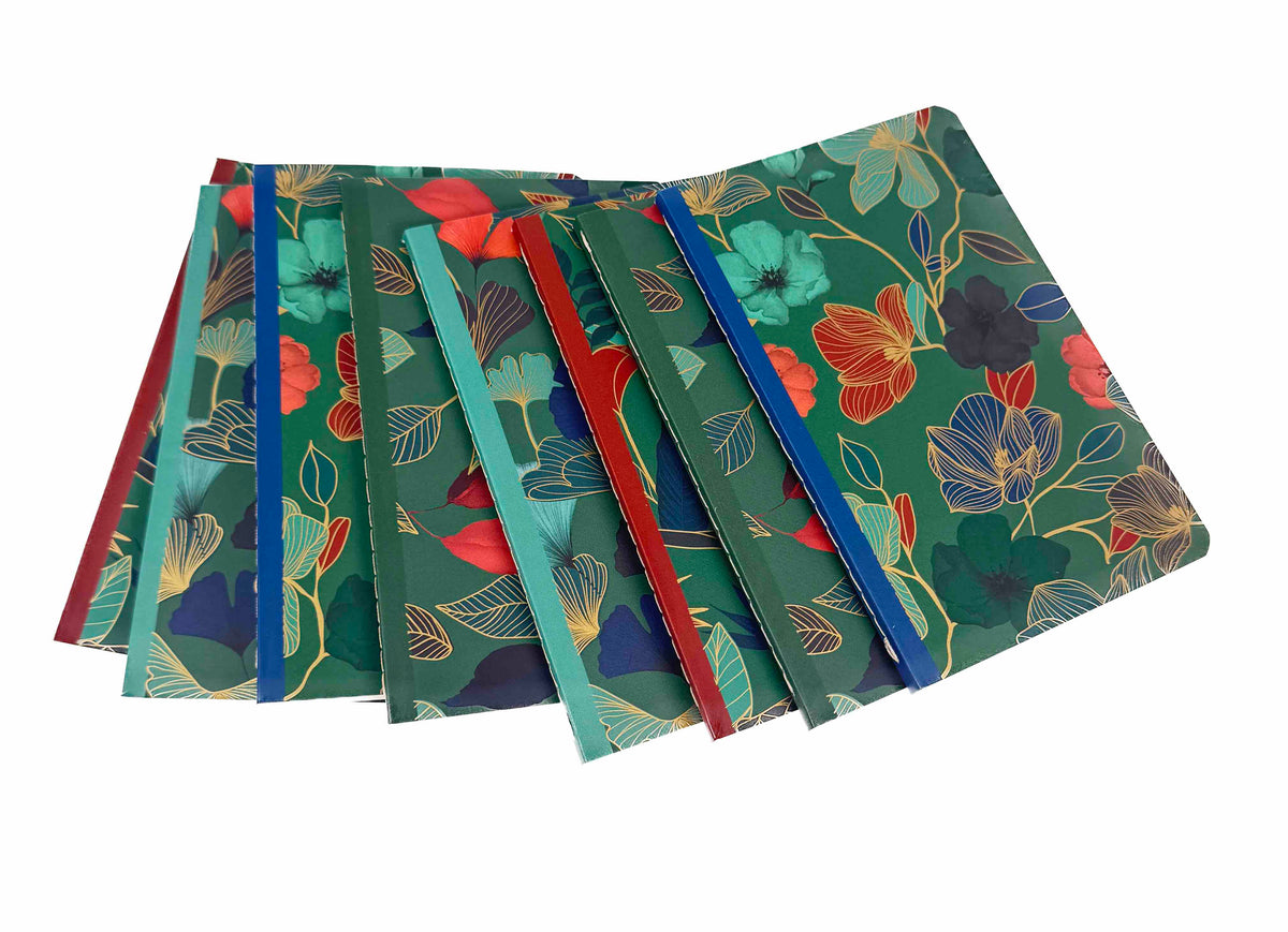 Clairefontaine Gaia Blue Thread Stitched Notebook Lined – Assorted trim colours - Blesket Canada