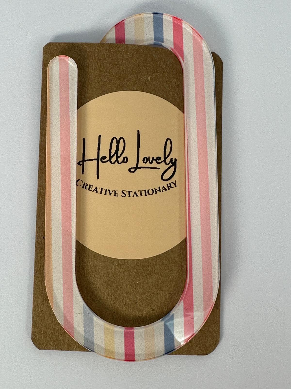 Hello Lovely Creative Stationery Bookmark Clip - Blesket Canada
