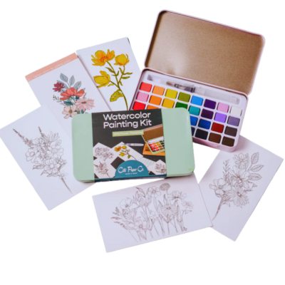 Cate Paper Co - Wildflower Meadow Watercolor Painting Kit - Blesket Canada