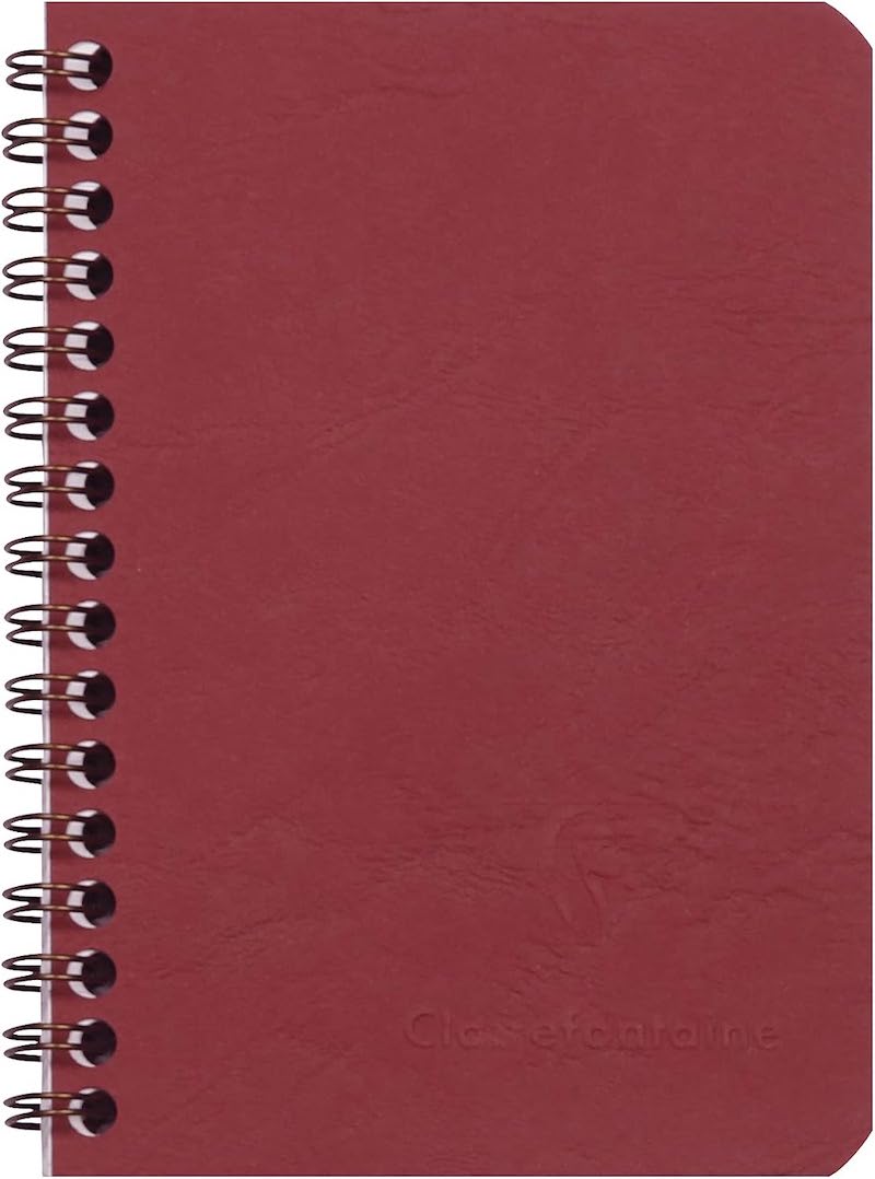 Clairefontaine Age-Bag Wirebound Notebook Lined Pocket Size - Red - 100 pages - Blesket Canada