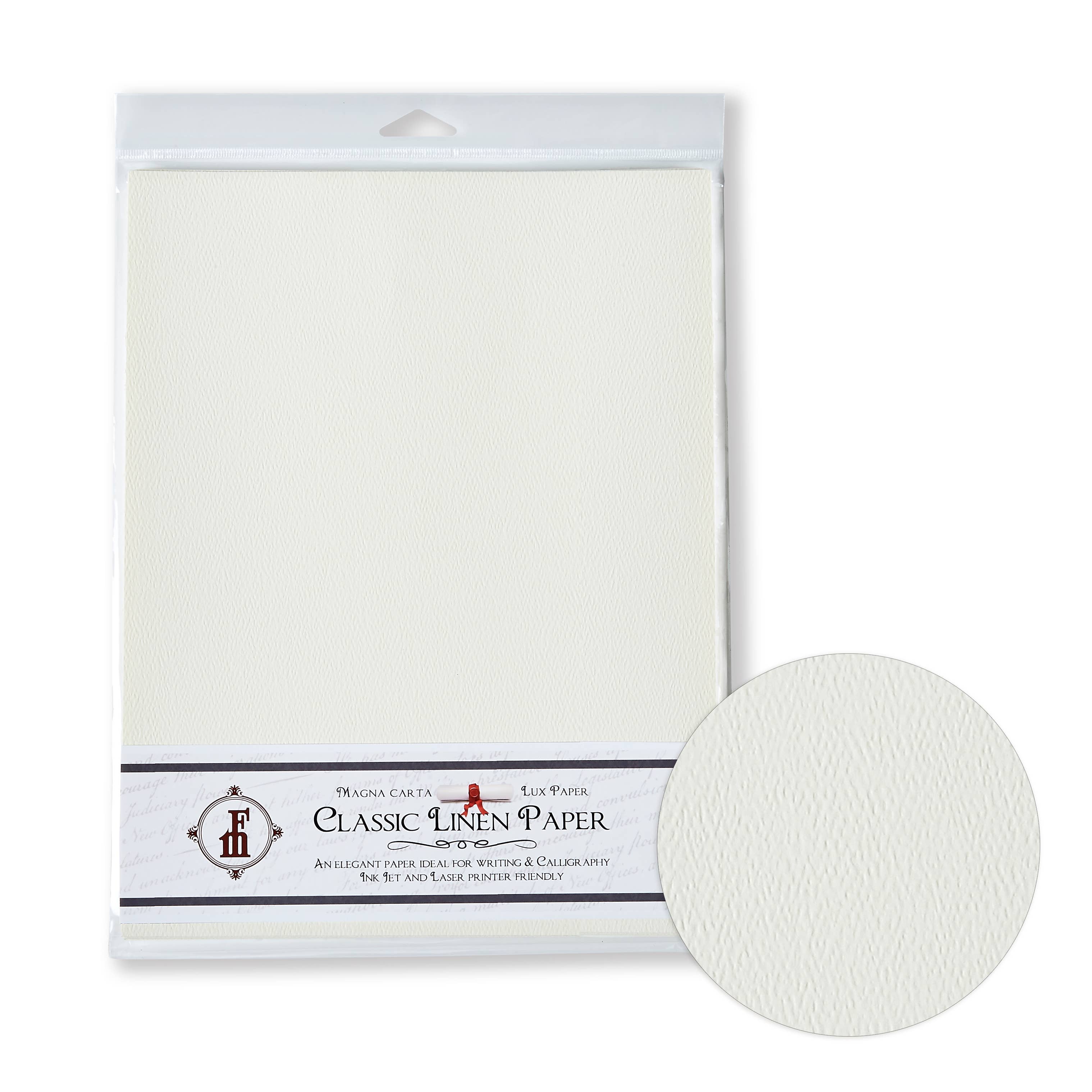 Classic Linen Brilliant White Stationery Paper (20 Pack) - Blesket Canada
