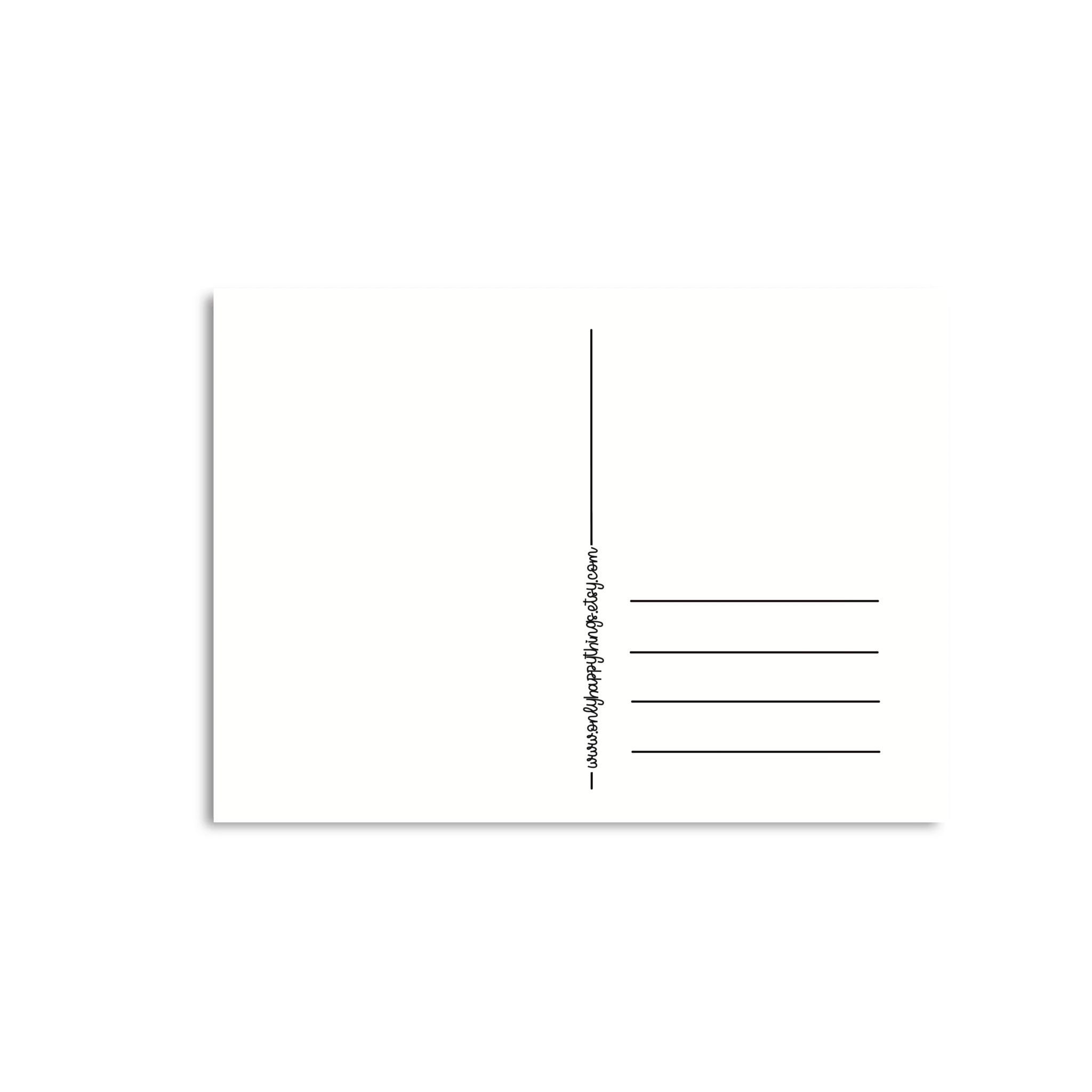 Only Happy Things Stationery Postcard - Cottage Core Books - Blesket Canada
