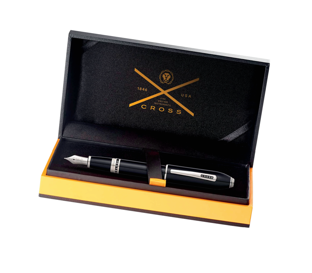 Cross Peerless 125 Obsidian Black Lacquer Fountain Pen- Blesket Canada