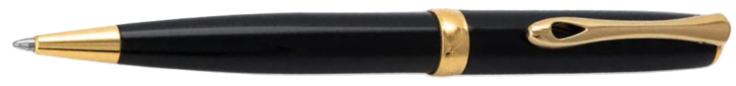 Diplomat Excellence A2 Black Lacquer Gold Ballpoint Pen - Blesket Canada