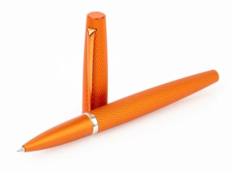 Diplomat Viper Guilloche Rollerball Pen - Orange - Blesket Canada