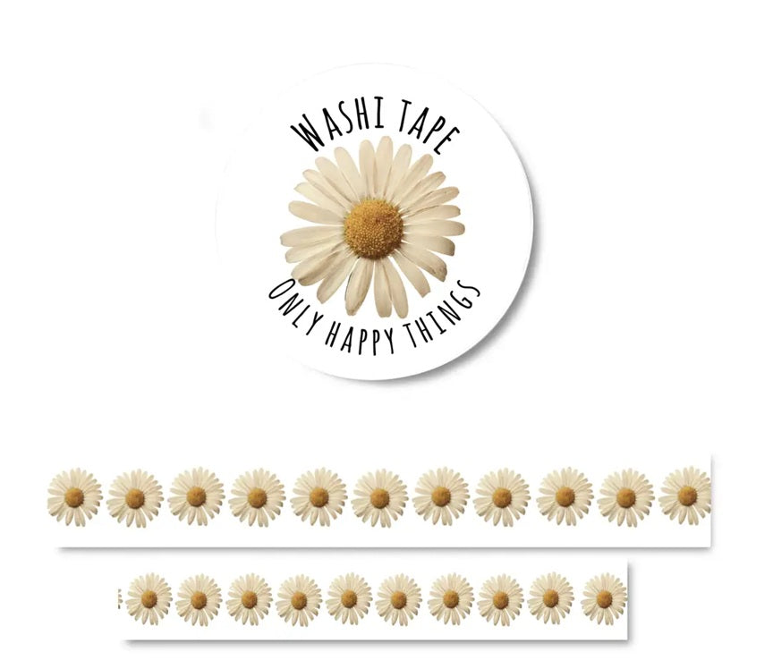 Only Happy Things Stationery Washi Tape - Daisies - Blesket Canada