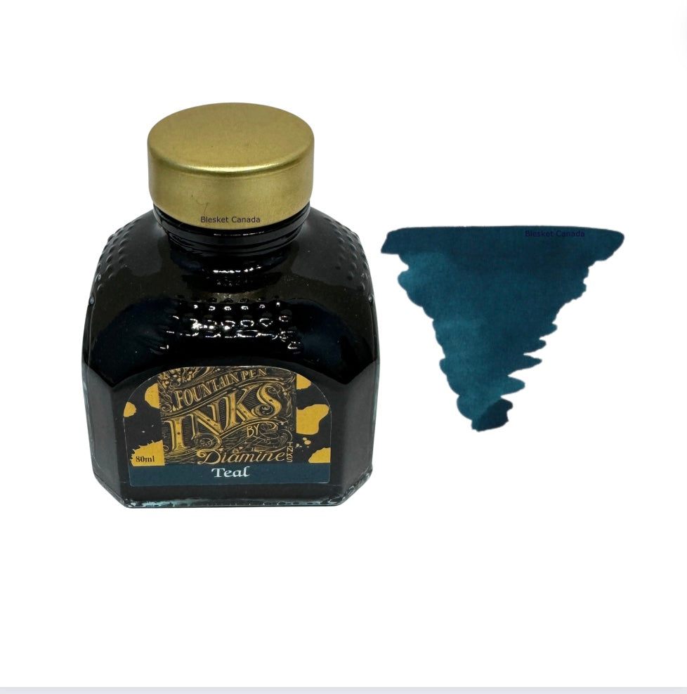 Diamine Fountain pen Inks 80ml - Teal - Blesket Canada