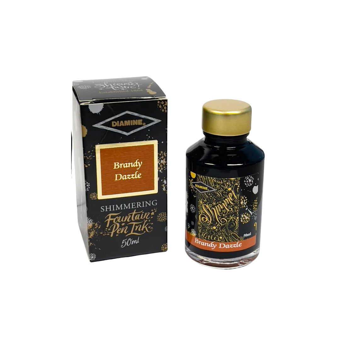 Diamine Shimmering Fountain pen Inks 50ml - Brandy Dazzle