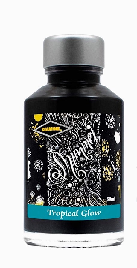 Diamine Inks 50ml Shimmering Ink Bottle - Tropical Glow