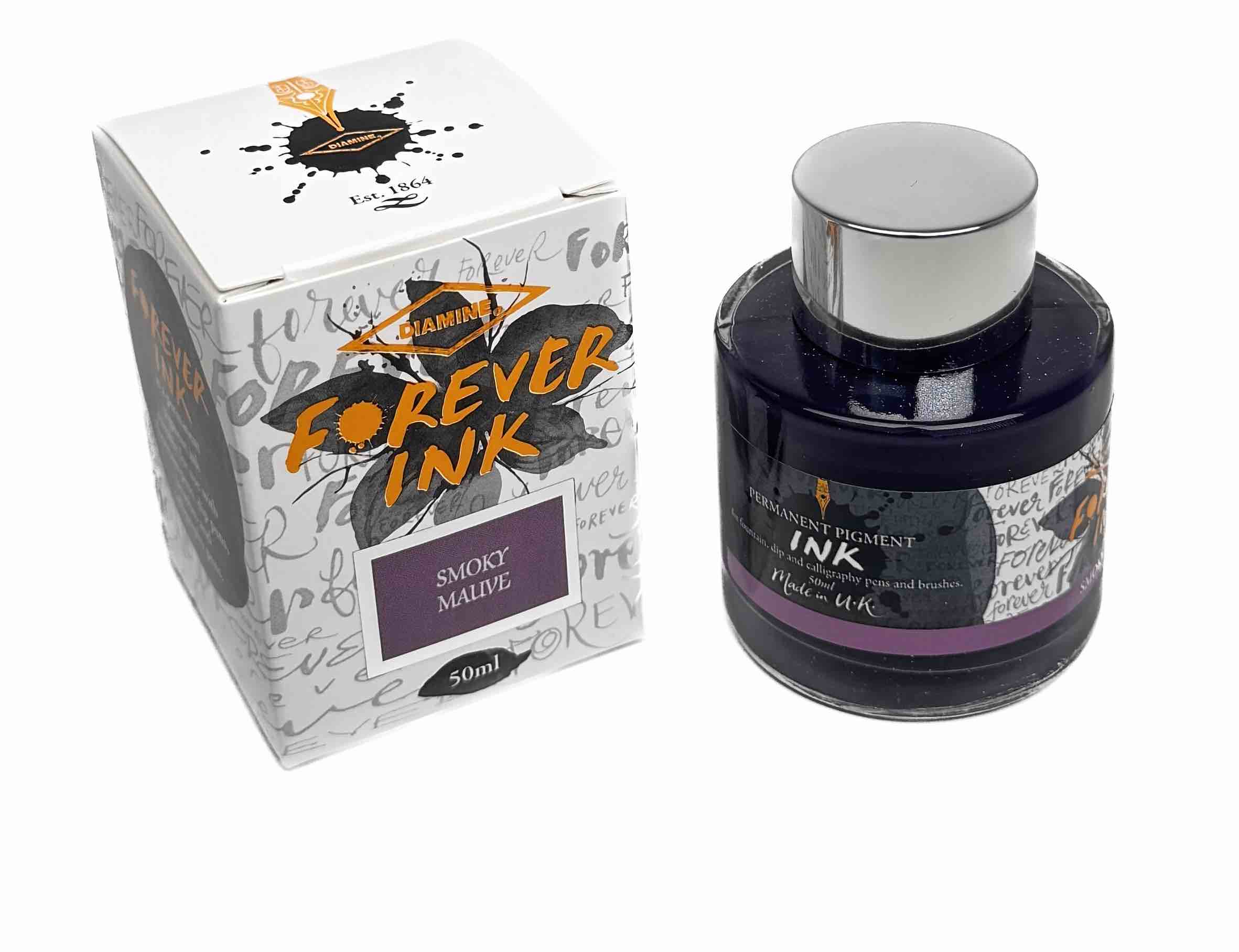 Diamine Forever Ink  50mL - Permanent Pigment Multi-use Ink - Smoky Mauve - Blesket Canada