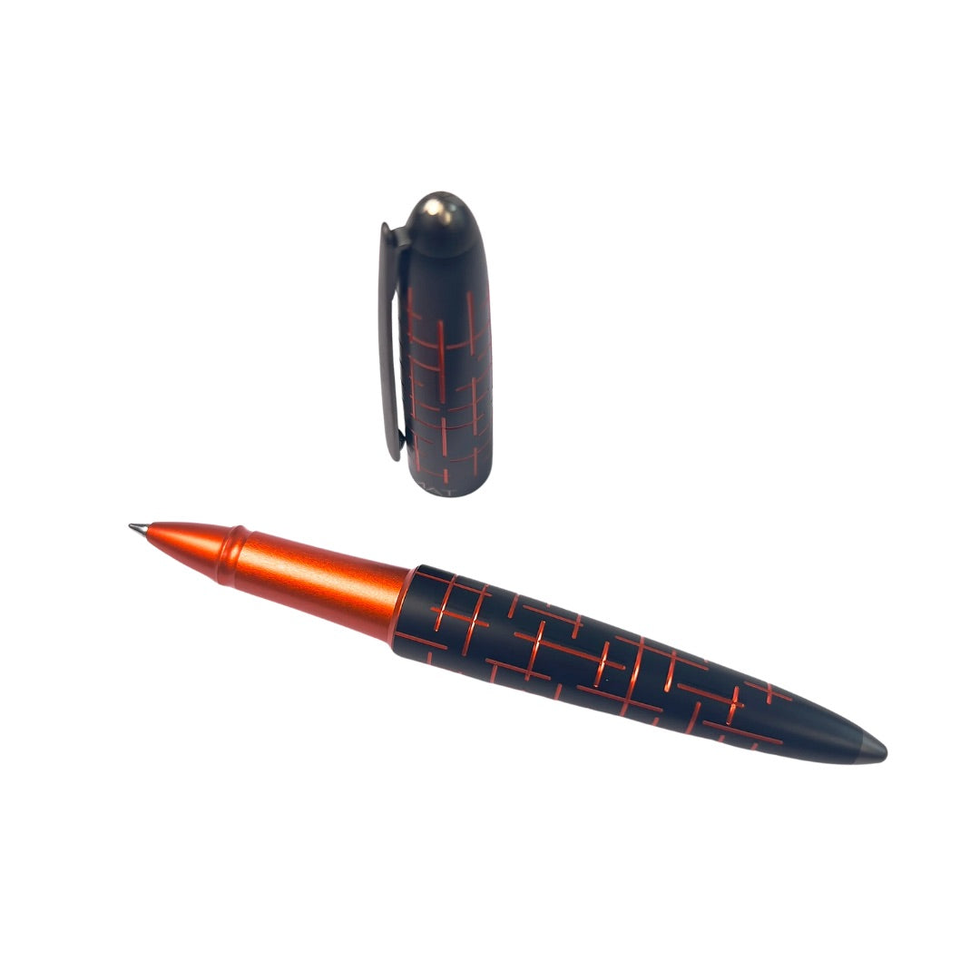 Diplomat Elox Matrix Rollerball Pen - Black/Orange - Blesket Canada
