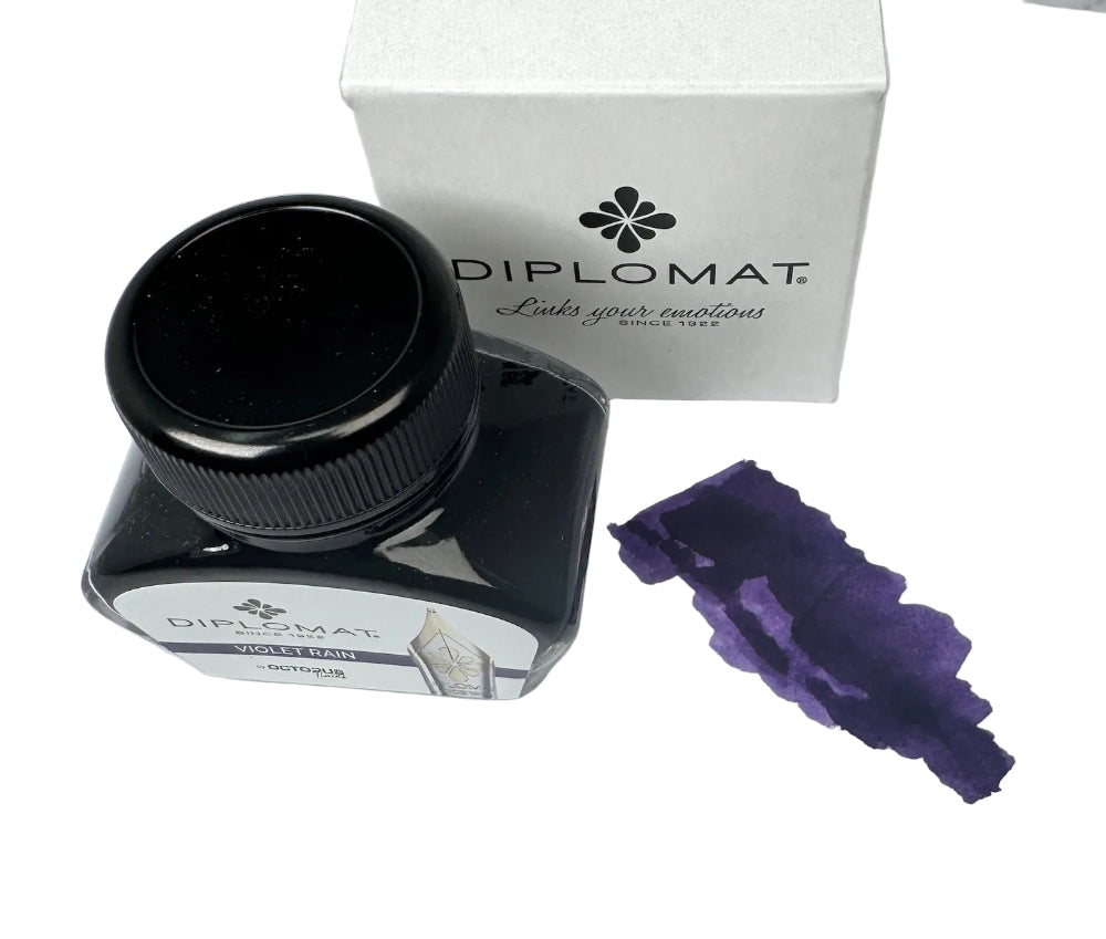 Diplomat Violet Rain Fountain Pen Ink Pot 30mL - Blesket Canada
