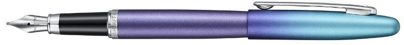 Sheaffer VFM Expressions Gradient Blue and Chrome Trims PVD Fountain Pen - Blesket Canada