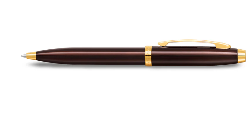 Sheaffer 100 Coffee Brown with PVD Gold Trims Ballpoint