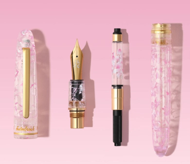 BUNGUBOX X Esterbrook Kachofugetsu Flower Cherry Blossom Fountain Pen – Gold Trim - Blesket Canada