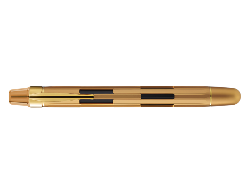 Nahvalur (Narwhal) Eclipse Pure Gold Fountain Pen - Blesket Canada