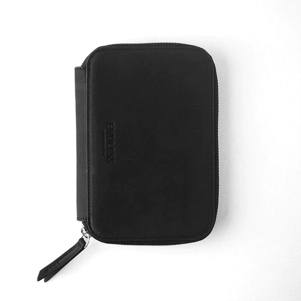 Endless Companion Leather Adjustable Pen Pouch - 5 Pens - Black - Blesket Canada