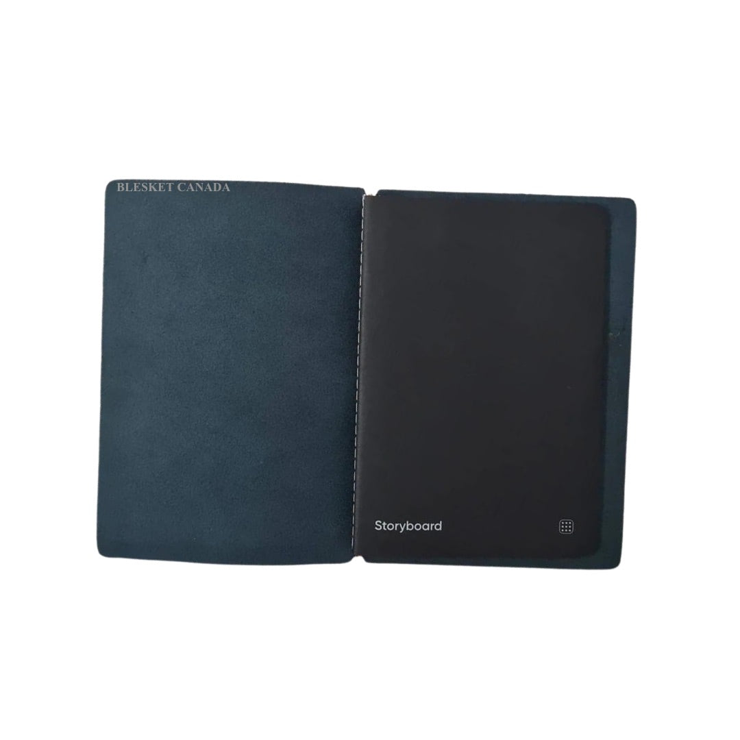 Endless Explorer Refillable Leather Journal - With Regalia Paper Notebook - Blue - Blesket Canada