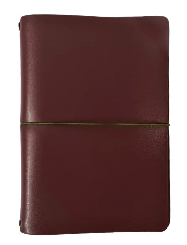 Endless Explorer Refillable Cactus Leather Journal - With Regalia Paper Notebook - Maroon - Blesket Canada