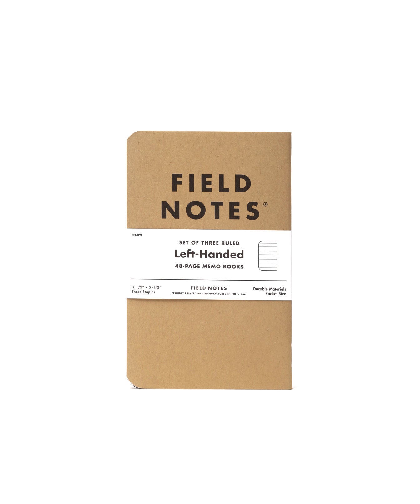 Field Notes Left-Handed Ruled Paper (3-Pack) - Blesket Canada