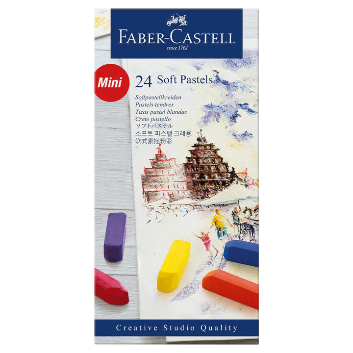 Faber Castell Mini Soft pastels, cardboard wallet of 24 - Blesket Canada