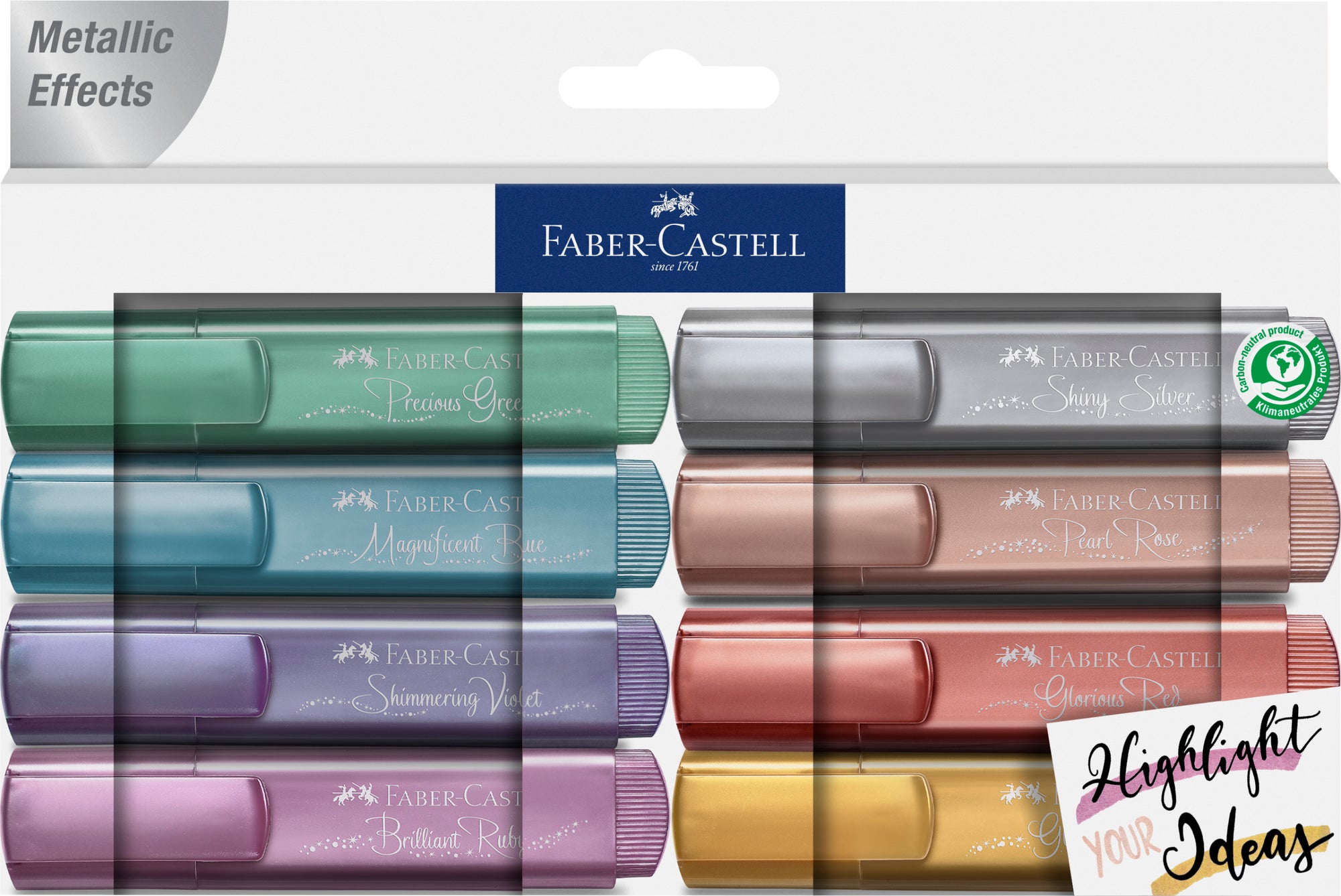 Faber-Castell Textliner 46 metallic wallet of 8 - Blesket Canada